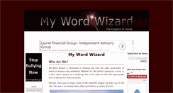 Desktop Screenshot of mywordwizard.com