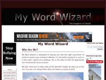 Tablet Screenshot of mywordwizard.com